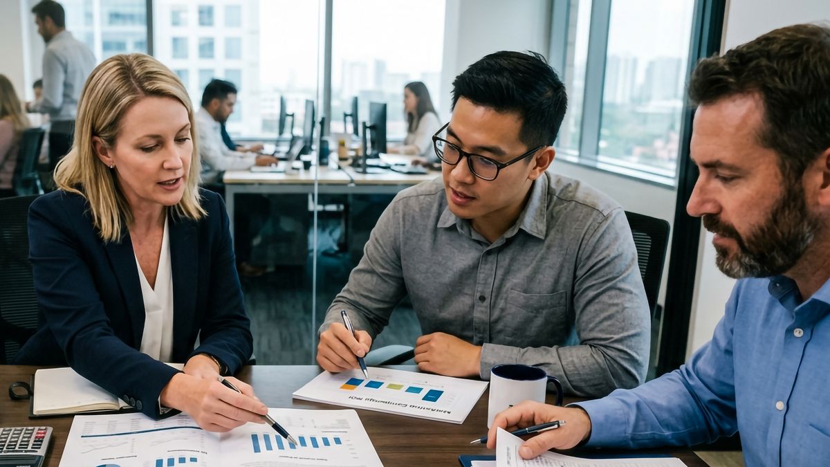 A small independent research team in discussion