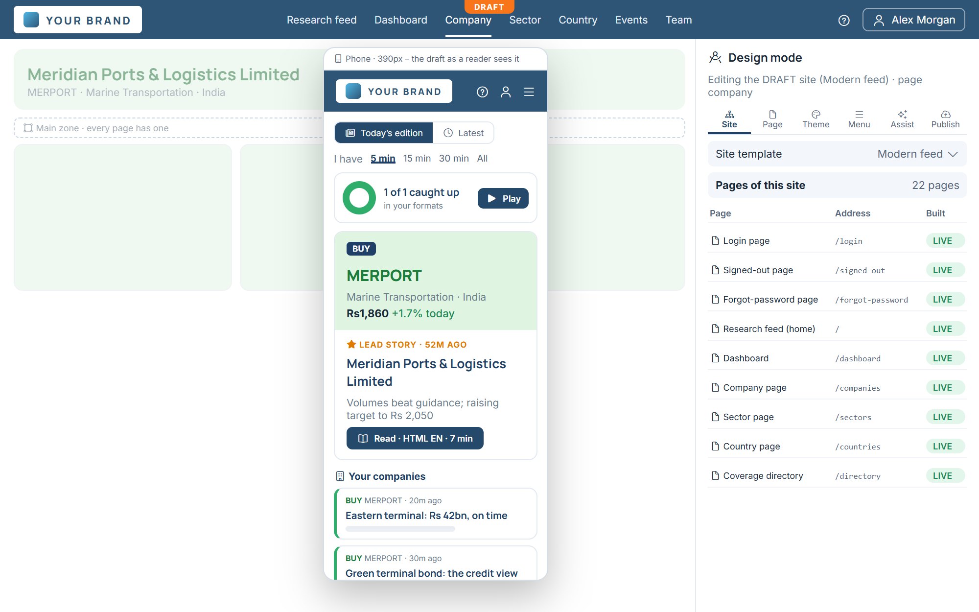 Designing your portal